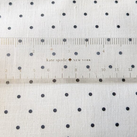 Kate Spade New York Ivory Black Polka Dots Zippered Leatherette Pencil Pouch - Picture 7 of 11